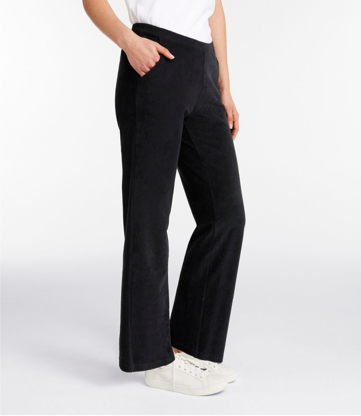 L.L.Bean Women's Perfect Fit Knit Cords, Straight-Leg Navy
