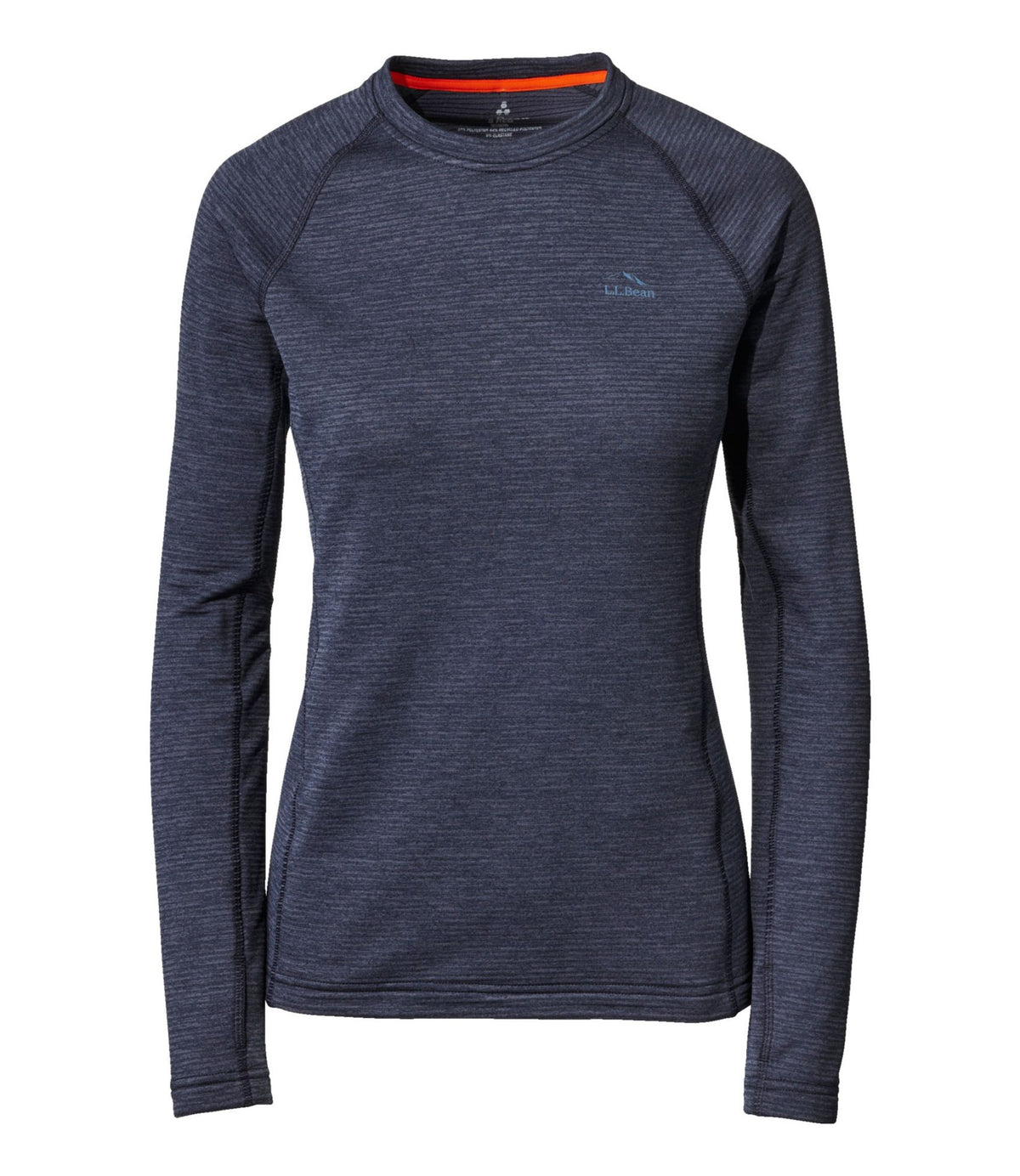 L.L.Bean Women's L.L.Bean Midweight Base Layer Crew Top Carbon Navy