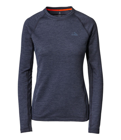 L.L.Bean Women's L.L.Bean Midweight Base Layer Crew Top Carbon Navy