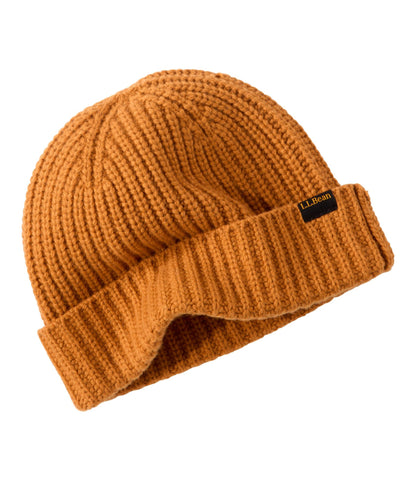 L.L.Bean Adults' Wool-Blend Watch Cap Dark Amber Signature