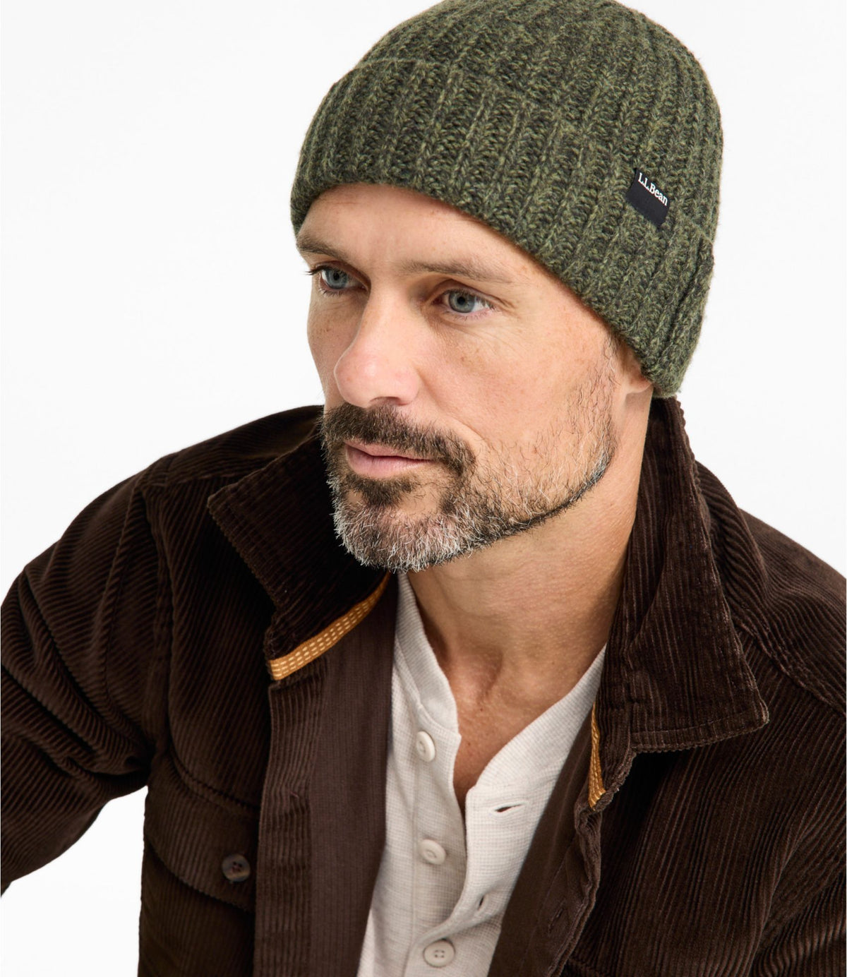 L.L.Bean Adults' Wool-Blend Watch Cap Dark Amber Signature