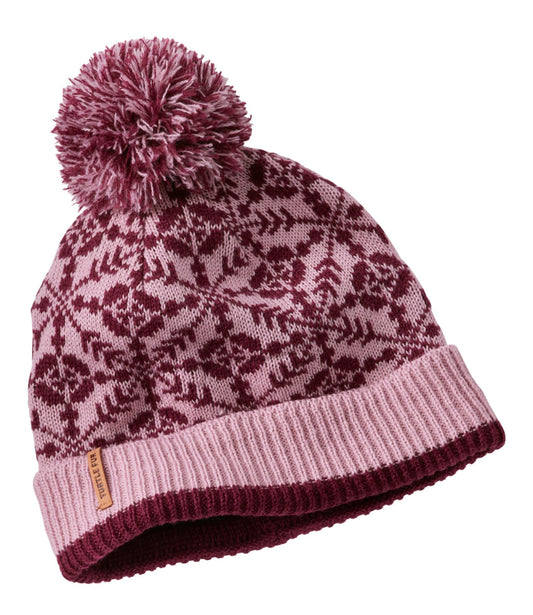 L.L.Bean Women's Turtle Fur Ida Pom Hat Bordeaux