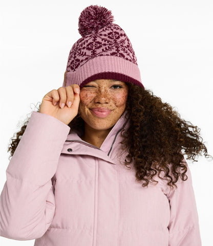 L.L.Bean Women's Turtle Fur Ida Pom Hat Bordeaux