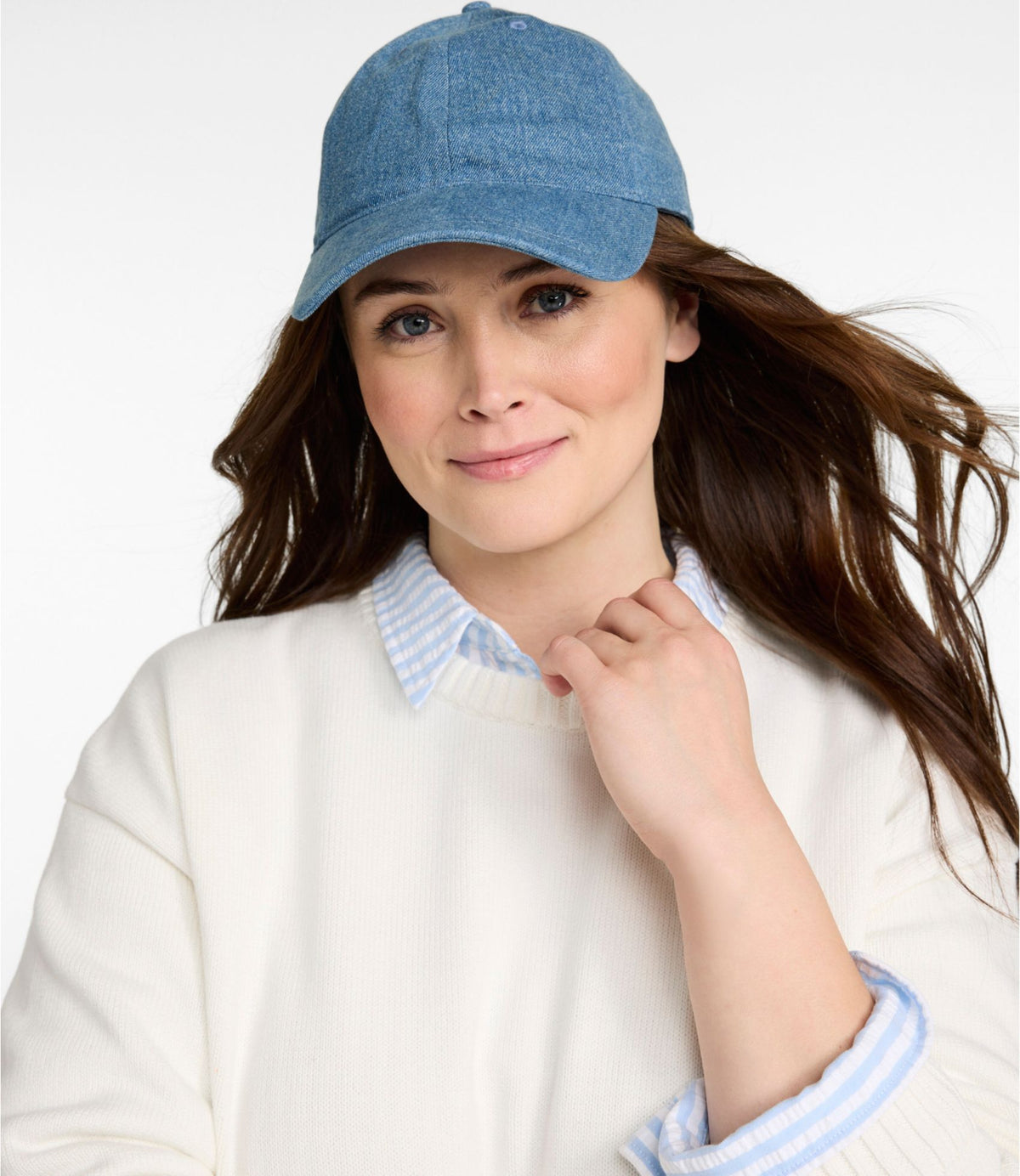 L.L.Bean Adults' L.L.Bean Sunwashed Baseball Cap Deep Blue