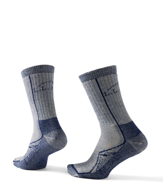 L.L.Bean Adults' Cresta Wool Midweight Hiking Socks, Crew Night
