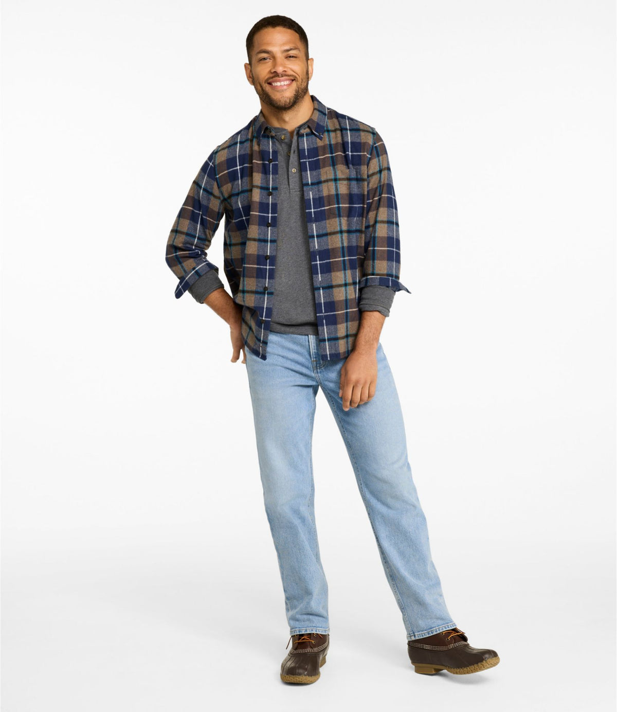 L.L.Bean Men's Heritage Jeans, Relaxed Fit Stonewashed