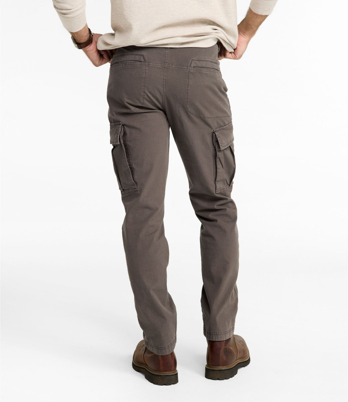 L.L.Bean Men's Sunwashed Ripstop Cargo Pants, Standard Fit Dark Ash