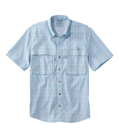 L.L.Bean Men's Tropicwear Shirt, Plaid Short-Sleeve
