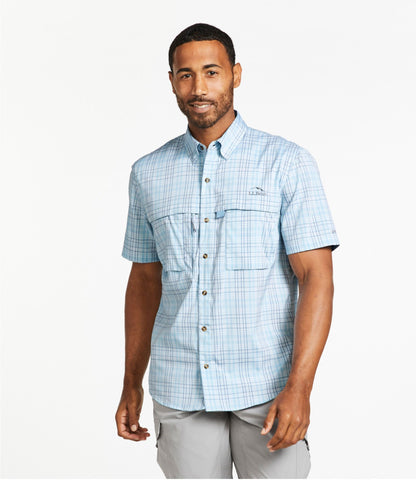 L.L.Bean Men's Tropicwear Shirt, Plaid Short-Sleeve
