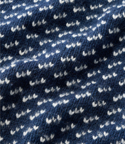 L.L.Bean Men's Bean's Classic Ragg Wool Sweater, Crewneck, Bird's-Eye Classic Navy/Light Gray Heather