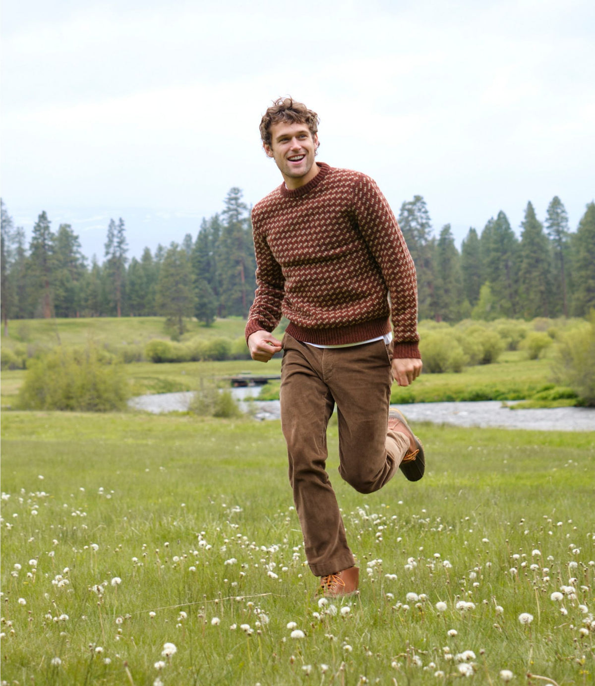 L.L.Bean Men's Bean's Classic Ragg Wool Sweater, Crewneck, Bird's-Eye Classic Navy/Light Gray Heather