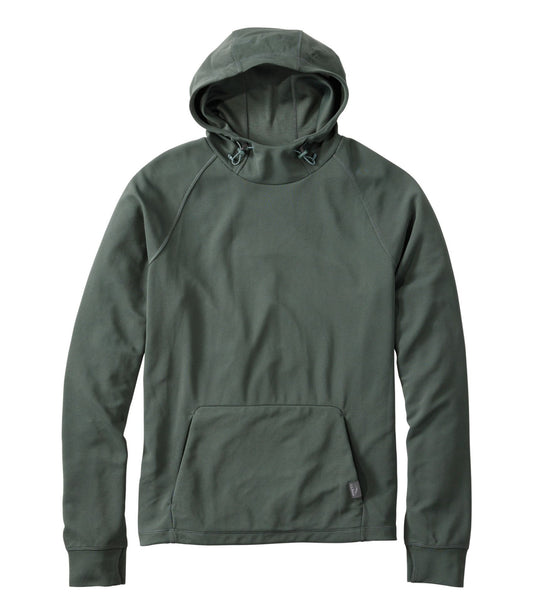 L.L.Bean Men's VentureStretch Ottoman-Rib Hoodie Shadow Green