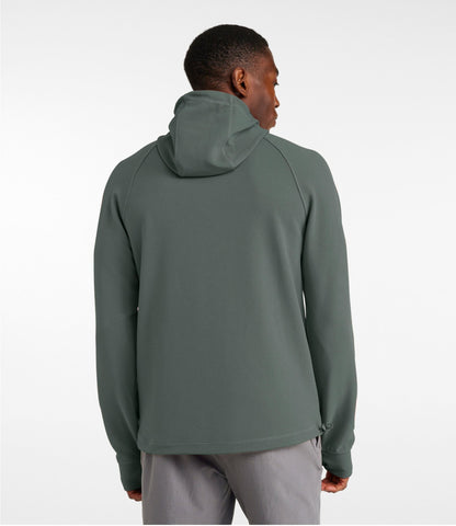 L.L.Bean Men's VentureStretch Ottoman-Rib Hoodie Shadow Green