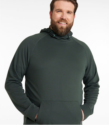 L.L.Bean Men's VentureStretch Ottoman-Rib Hoodie Shadow Green