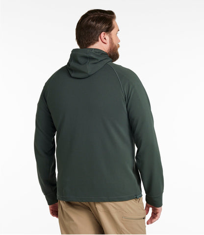 L.L.Bean Men's VentureStretch Ottoman-Rib Hoodie Shadow Green