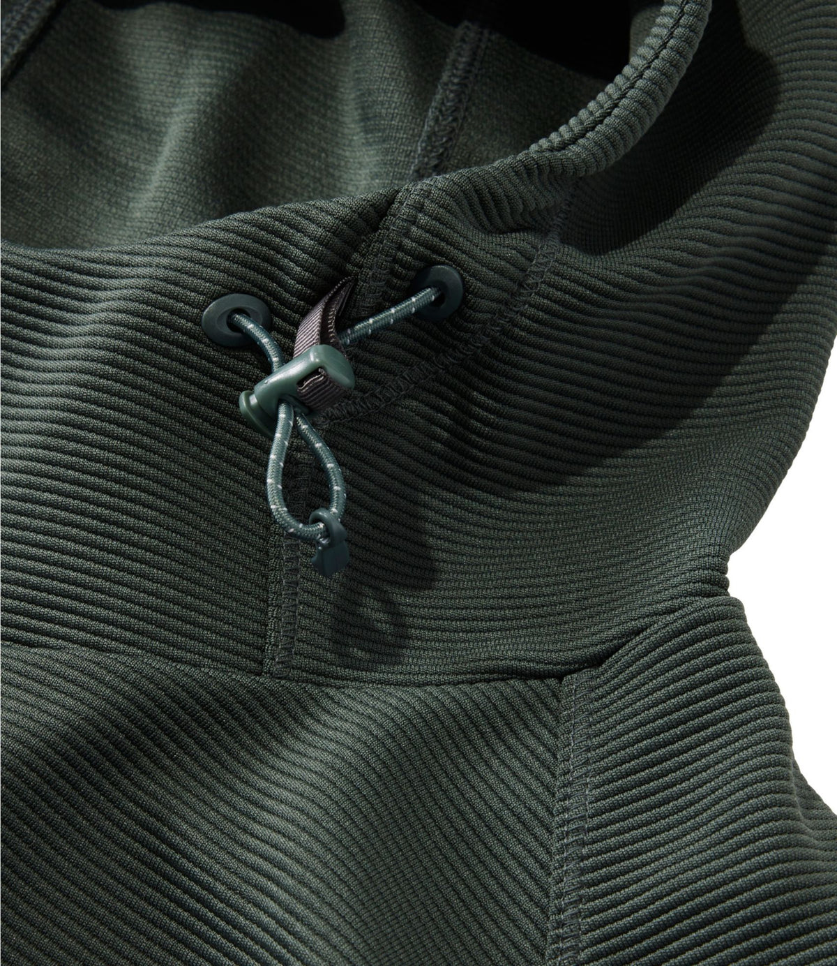 L.L.Bean Men's VentureStretch Ottoman-Rib Hoodie Shadow Green