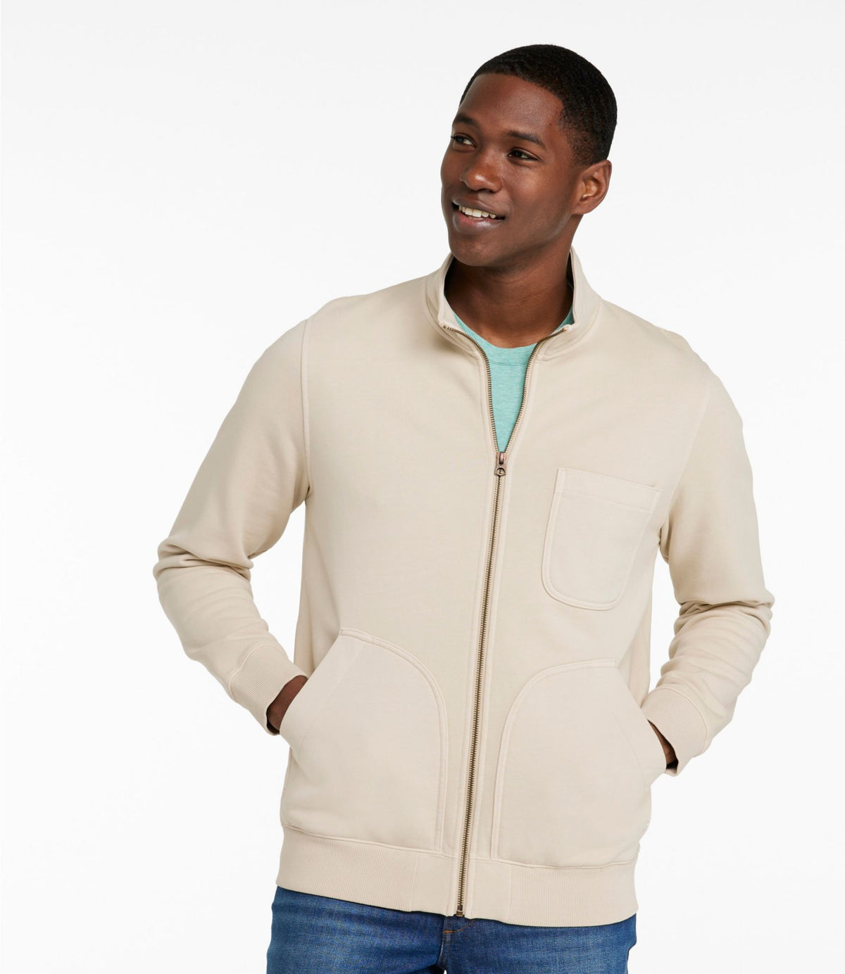 L.L.Bean Men's Sunwashed Sweatshirt, Full-Zip