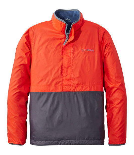 L.L.Bean Men's Bean's Classic Reversible Anorak Cherry Tomato/Iron