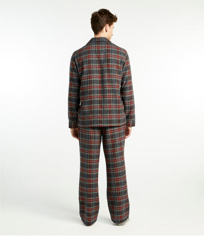 L.L.Bean Men's Scotch Plaid Flannel Pajamas Black Watch Tartan