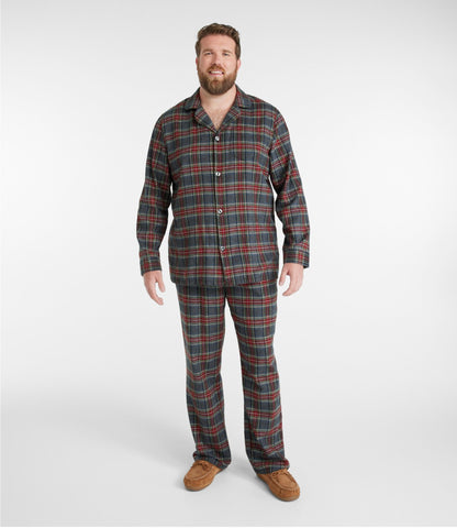 L.L.Bean Men's Scotch Plaid Flannel Pajamas Black Watch Tartan