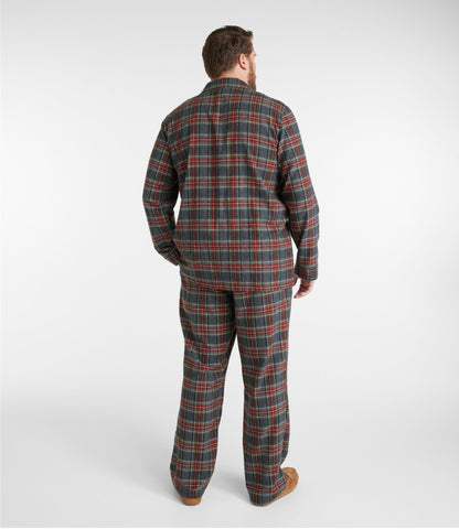 L.L.Bean Men's Scotch Plaid Flannel Pajamas Black Watch Tartan