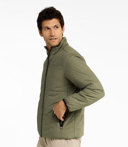 L.L.Bean Men's Venture Puffer Jacket Olive Gray