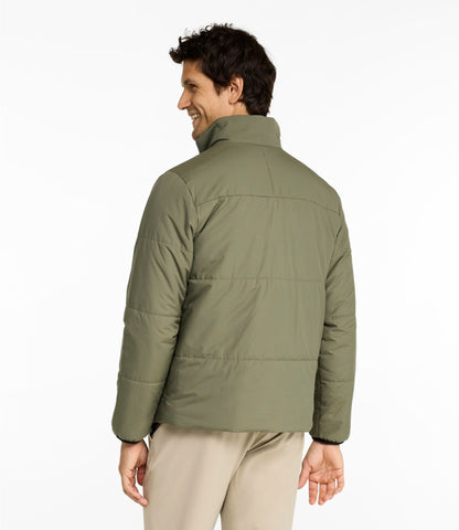 L.L.Bean Men's Venture Puffer Jacket Olive Gray