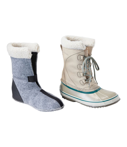 L.L.Bean Women's Bean Snow Boot Liners Gray