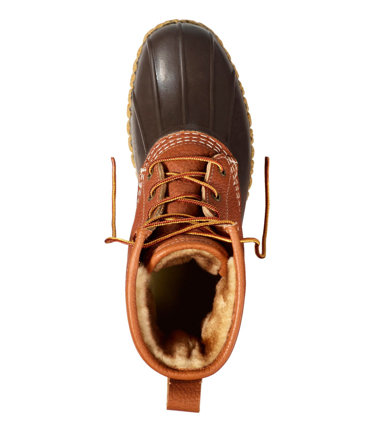 L.L.Bean Men's Bean Boots, 8" Shearling-Lined Insulated Tan/Bean Boot Brown/Gum