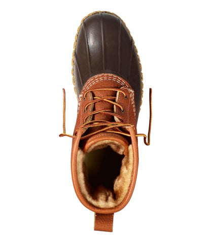 L.L.Bean Men's Bean Boots, 8" Shearling-Lined Insulated Tan/Bean Boot Brown/Gum