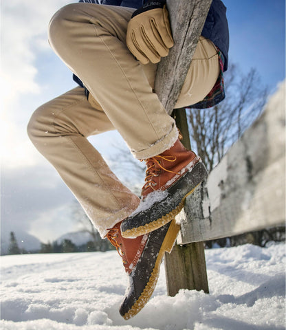 L.L.Bean Men's Bean Boots, 8" Shearling-Lined Insulated Tan/Bean Boot Brown/Gum