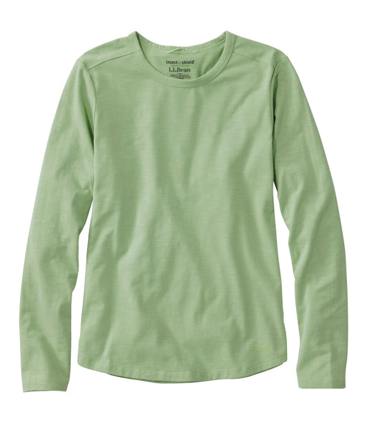 L.L.Bean Women's Insect Shield Field Tee, Long-Sleeve Lichen