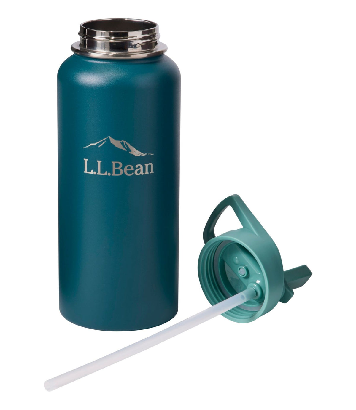 L.L.Bean Bean Canteen Insulated Straw Water Bottle, 32 oz. Cherry Tomato
