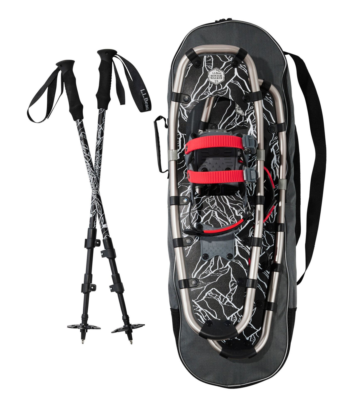 L.L.Bean Men's Winter Walker Snowshoe Package Mountain Edge