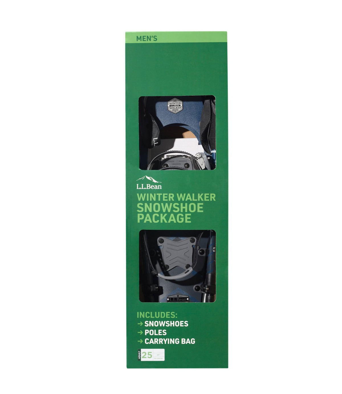 L.L.Bean Men's Winter Walker Snowshoe Package Mountain Edge