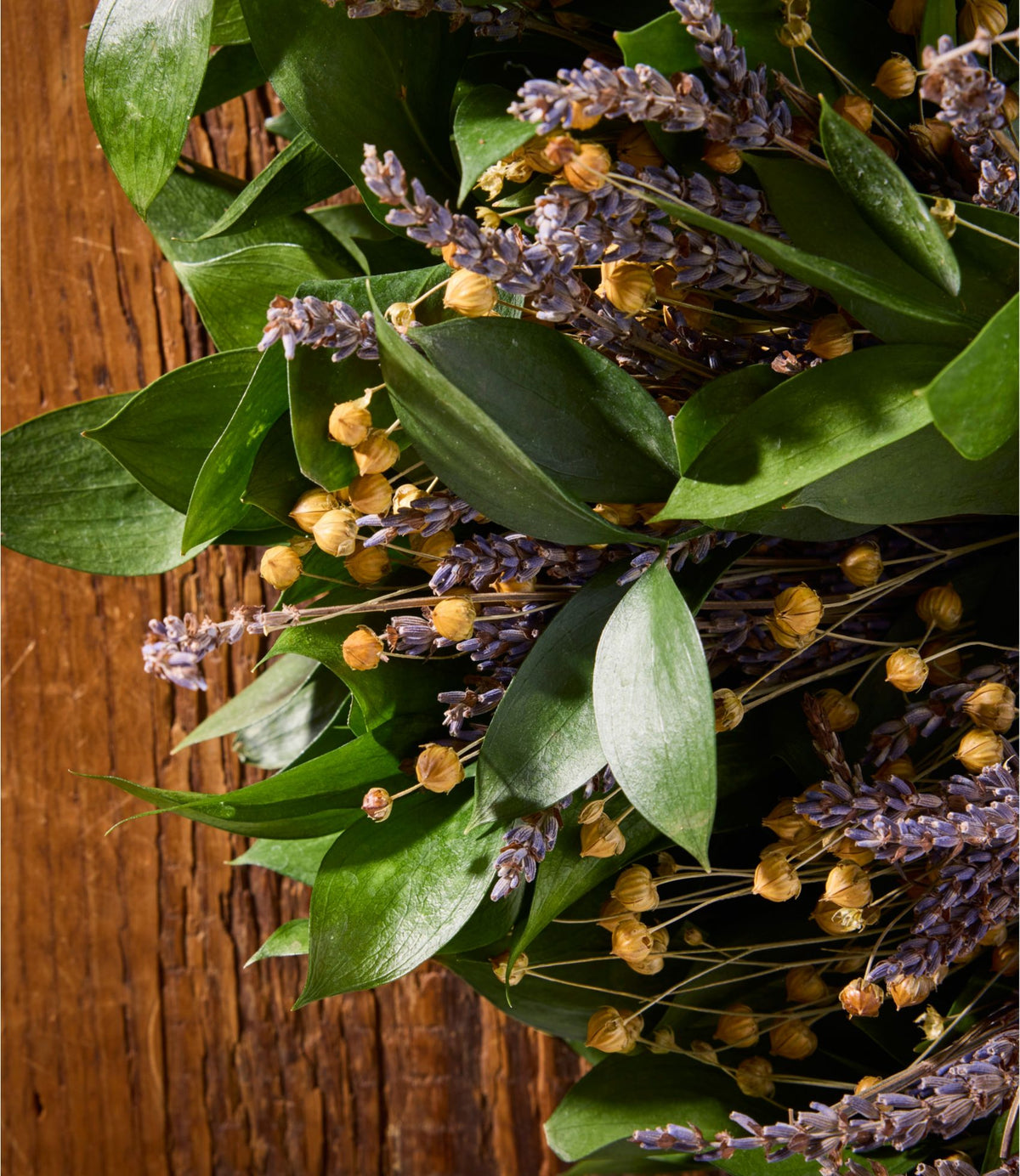 L.L.Bean Ruscus and Lavender Wreath, 20"