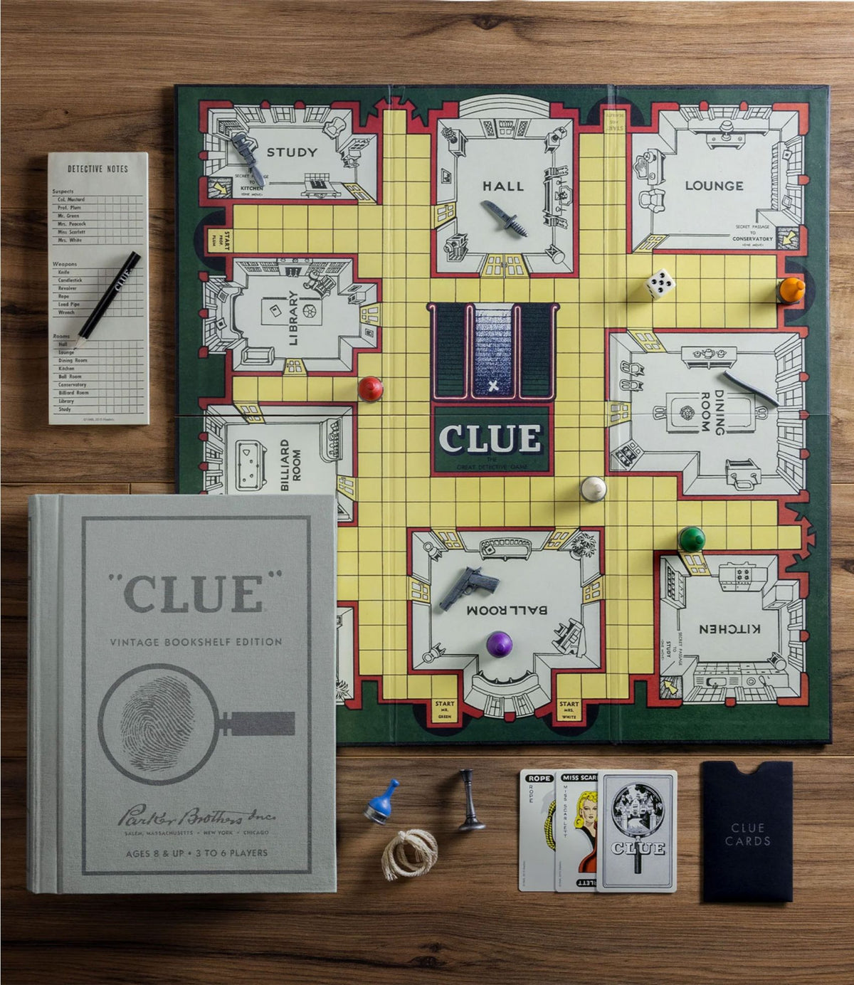 L.L.Bean Clue Vintage Bookshelf Game Multi