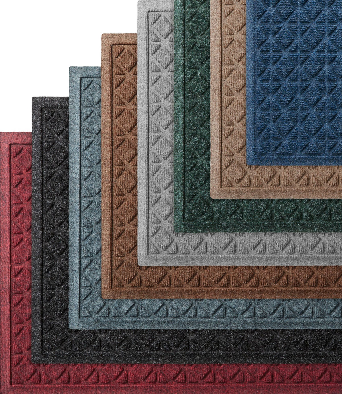 L.L.Bean Everyspace Recycled Waterhog Doormat, Tiles Camel