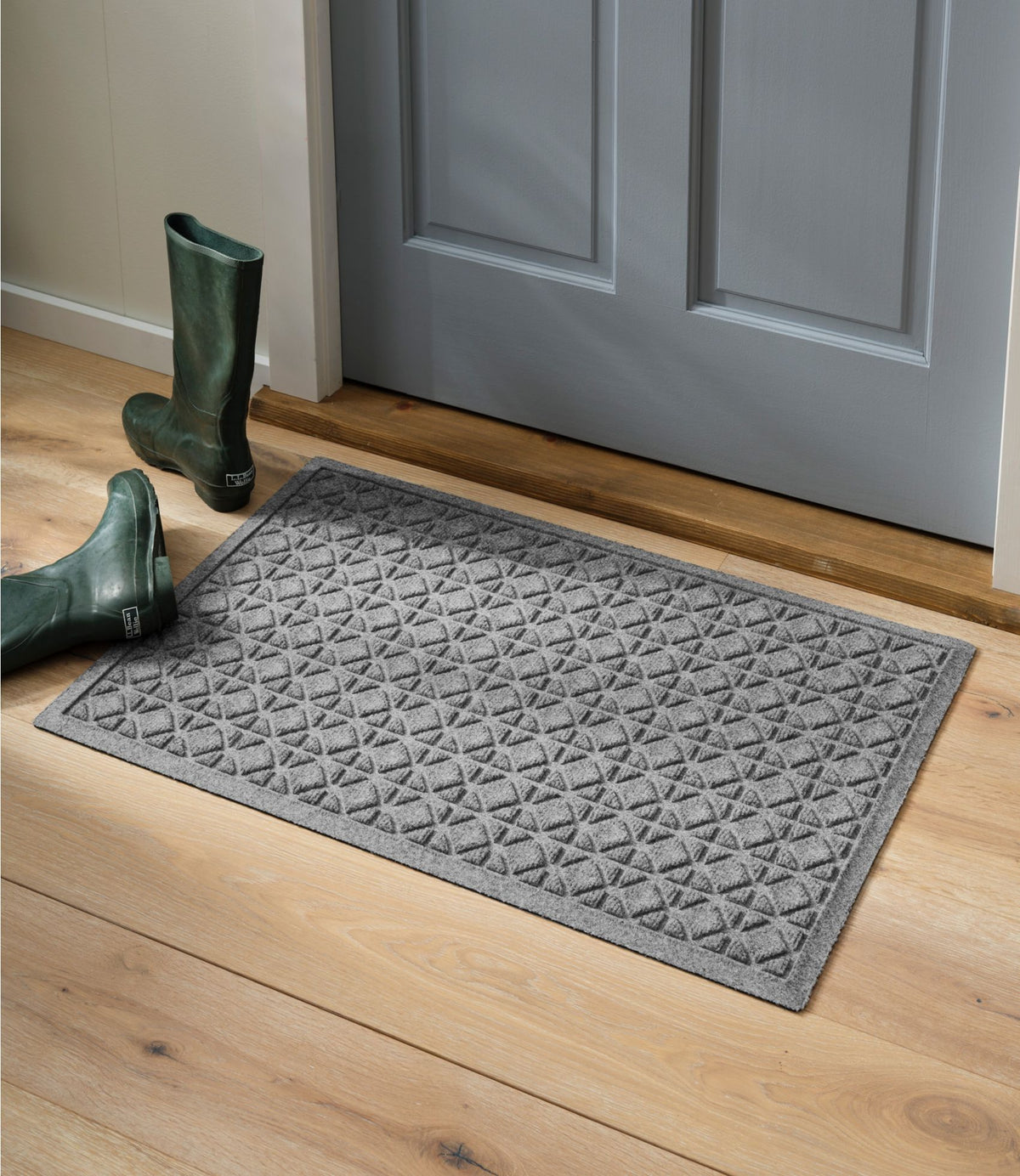 L.L.Bean Everyspace Recycled Waterhog Doormat, Tiles Camel