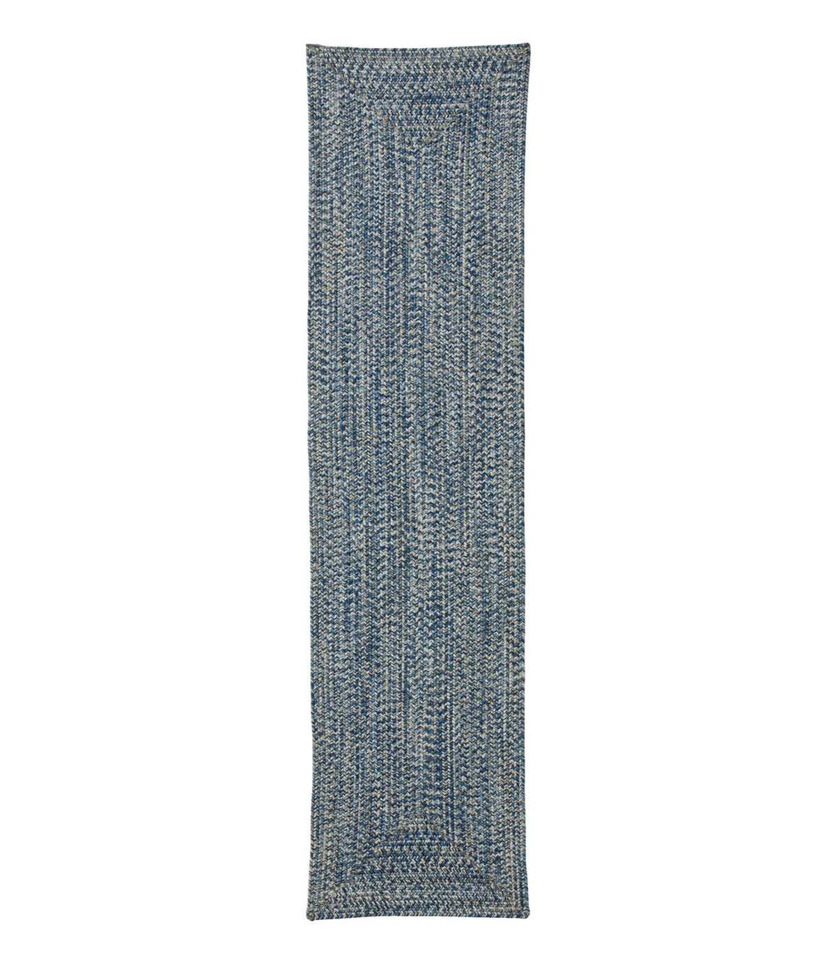 L.L.Bean All-Weather Braided Runner, Concentric Pattern Rectangular Indigo Multi