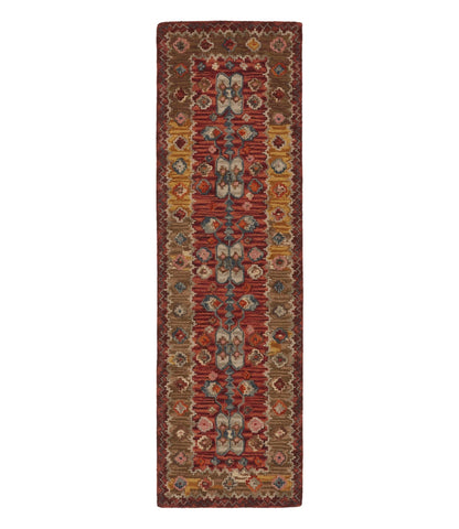 L.L.Bean Double Border Wool Hooked Runner, Sienna Multi Sienna Multi