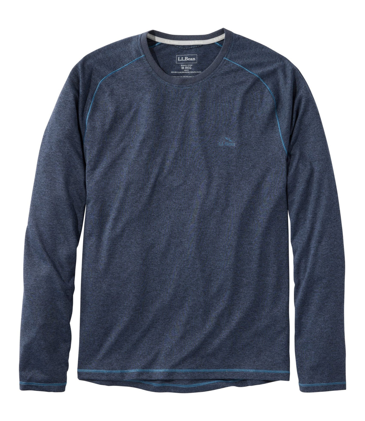 L.L.Bean Men's Bean's Access Trail Tee, Long-Sleeve Carbon Navy