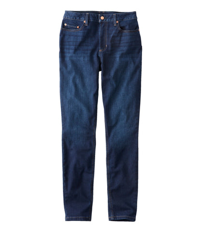 L.L.Bean Women's BeanFlex® Jeans, High-Rise Slim-Leg Ankle Rinsed