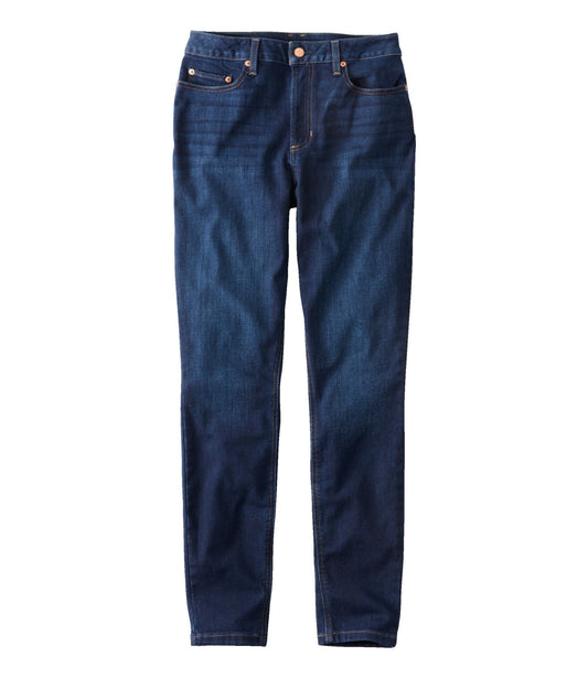 L.L.Bean Women's BeanFlex® Jeans, High-Rise Slim-Leg Ankle Rinsed