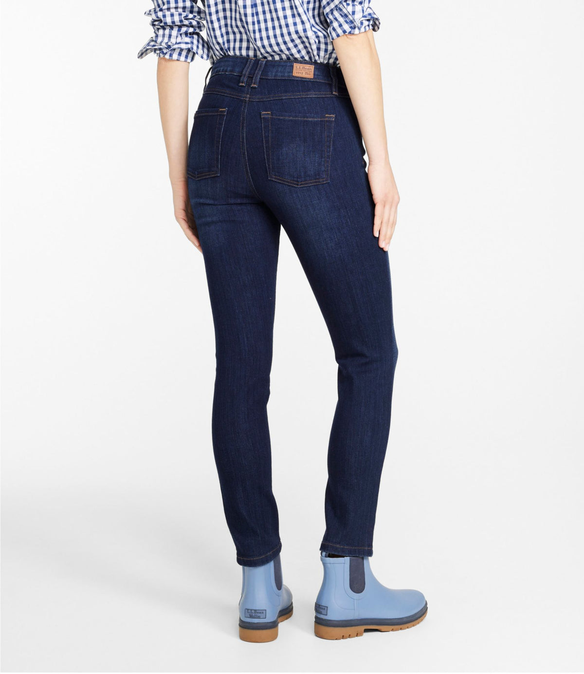 L.L.Bean Women's BeanFlex® Jeans, High-Rise Slim-Leg Ankle Rinsed