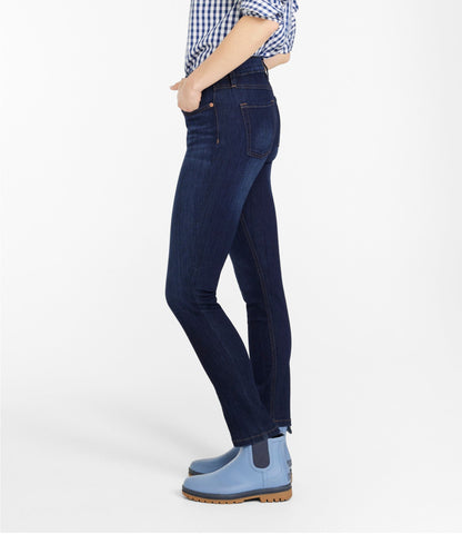 L.L.Bean Women's BeanFlex® Jeans, High-Rise Slim-Leg Ankle Rinsed
