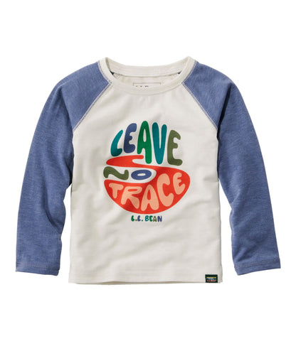 L.L.Bean Toddlers' Everyday SunSmart® Tee, Long-Sleeve Silver Birch Leave No Trace