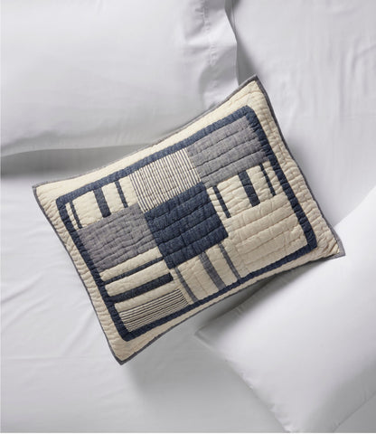 L.L.Bean Striped Patchwork Quilt Collection Indigo