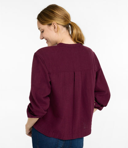 L.L.Bean Women's 1912 Field Flannel Popover Bone