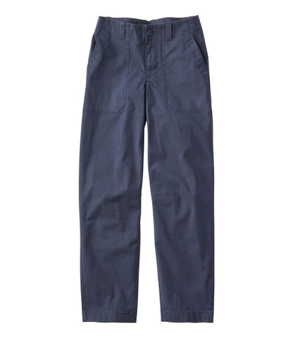 L.L.Bean Women's 207 Vintage Cotton Canvas Pants, Mid-Rise Barrel-Leg Carbon Navy